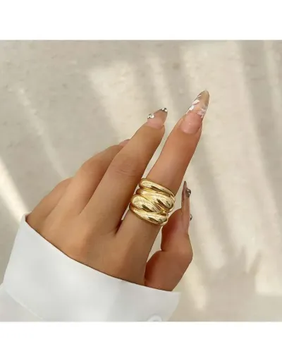 Geometric Alloy Annular Ring #801899 $5.77 USD, Wholesale Fashion Ring