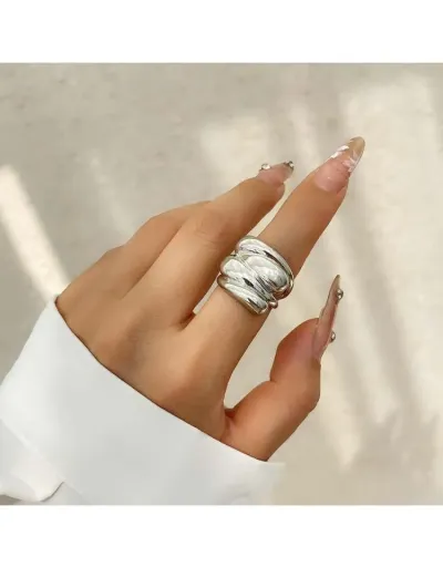 Replica Geometric Alloy Annular Ring #801899 $5.77 USD for Wholesale