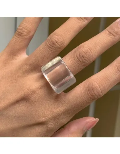 Geometric Plastic Circular Ring #801902 $3.48 USD, Wholesale Fashion Ring