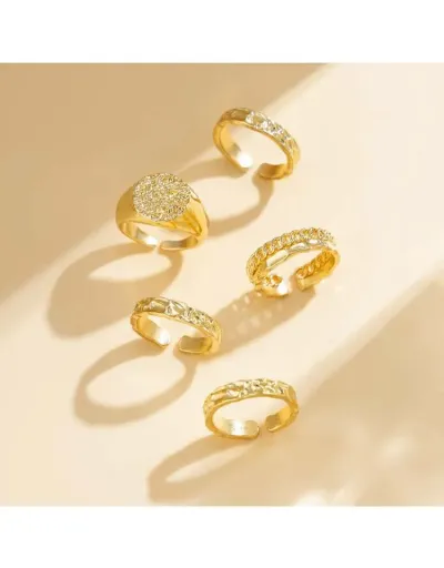 Replica Geometric Alloy Annular Rings Set #801903 $6.29 USD for Wholesale