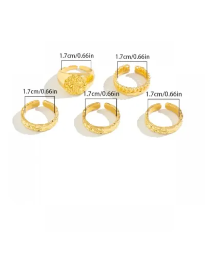 Replica Geometric Alloy Annular Rings Set #801903 $6.29 USD for Wholesale