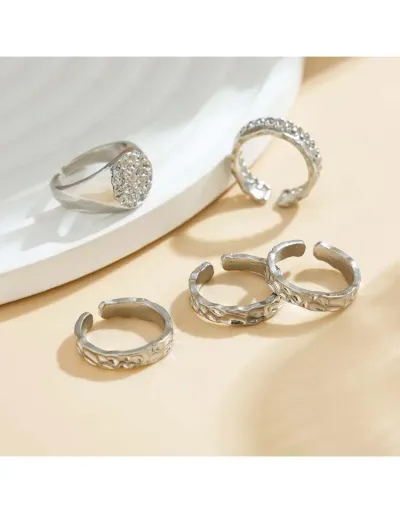 Replica Geometric Alloy Annular Rings Set #801903 $6.29 USD for Wholesale