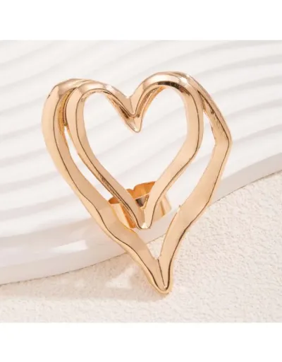 Replica Heart Pattern Alloy Annular Ring #801904 $5.28 USD for Wholesale