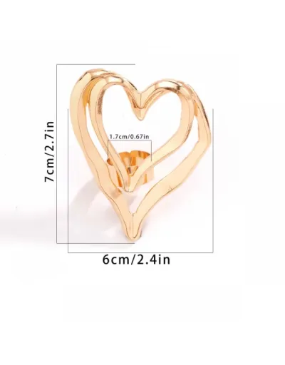 Replica Heart Pattern Alloy Annular Ring #801904 $5.28 USD for Wholesale