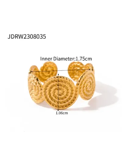 Replica Pattern Stainless Steel Circular Ring #801906 $9.45 USD for Wholesale