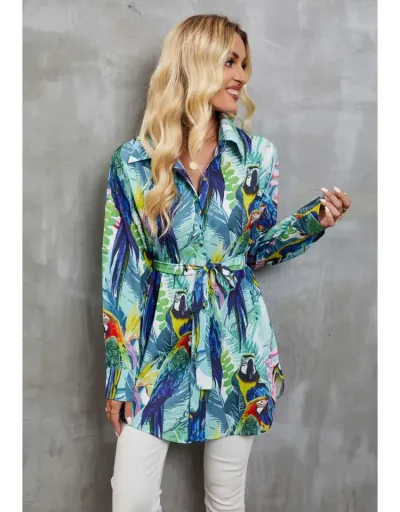 Replica Patchwork Print Leisure Blouses #801968 $33.43 USD for Wholesale