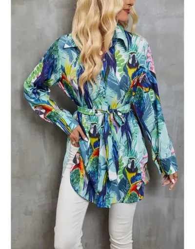 Replica Patchwork Print Leisure Blouses #801968 $33.43 USD for Wholesale