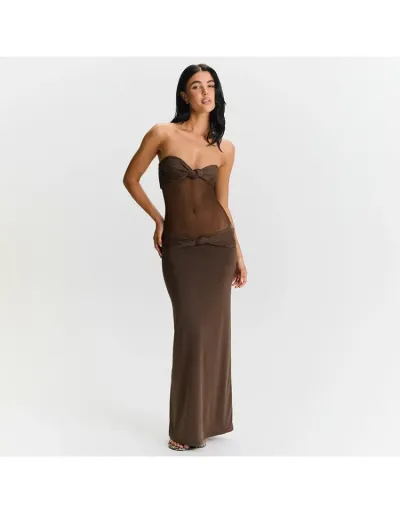 Replica Twist See Through Sleeveless Maxi Dress #802022 $36.73 USD for Wholesale