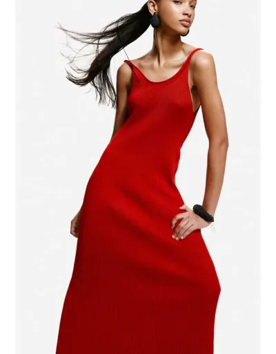 Replica Plain Color Bodycon Sleeveless Maxi Dress #802098 $71.09 USD for Wholesale