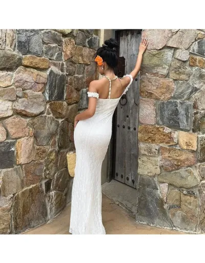 Replica Lace Sleeveless V Neck Bodycon Maxi Dress #802112 $38.28 USD for Wholesale