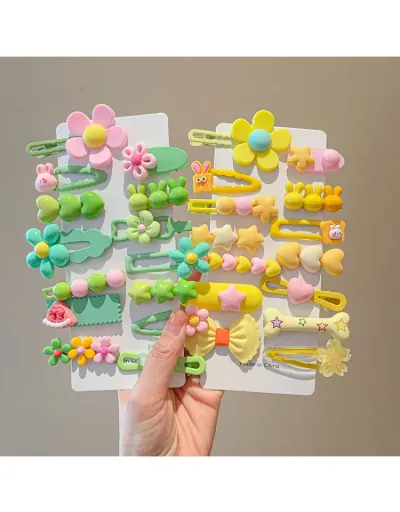  28PCS Pattern Adorable Plastic Hair Accessories #802129 $15.57 USD, Wholesale Fashion Hair Accessories