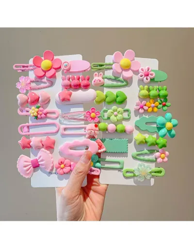 Replica  28PCS Pattern Adorable Plastic Hair Accessories #802129 $15.57 USD for Wholesale