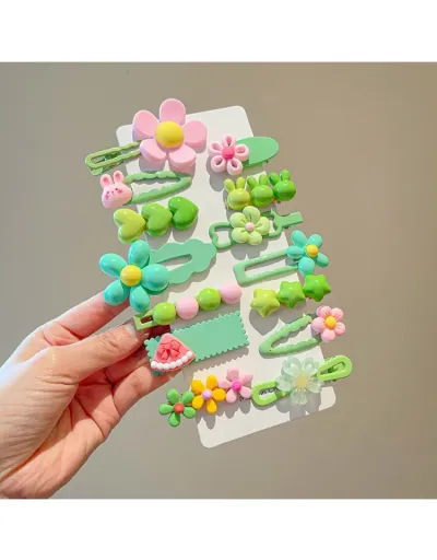 Replica  28PCS Pattern Adorable Plastic Hair Accessories #802129 $15.57 USD for Wholesale