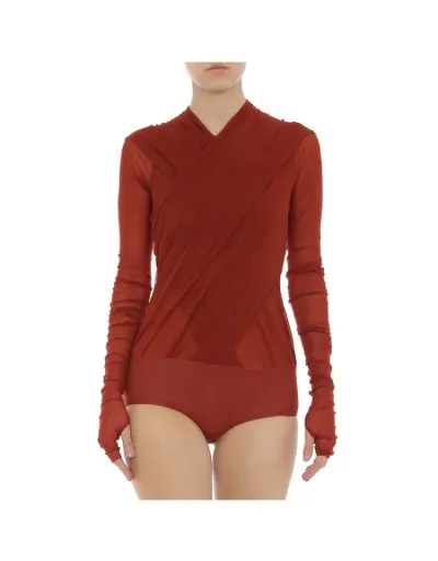 Ruched Wrap See Through Fitted Bodysuits #802248 $21.73 USD, Wholesale Fashion Bodysuits