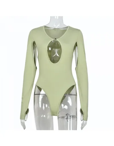 Replica Hollow-out Crewneck Fitted Bodysuits #802258 $29.93 USD for Wholesale