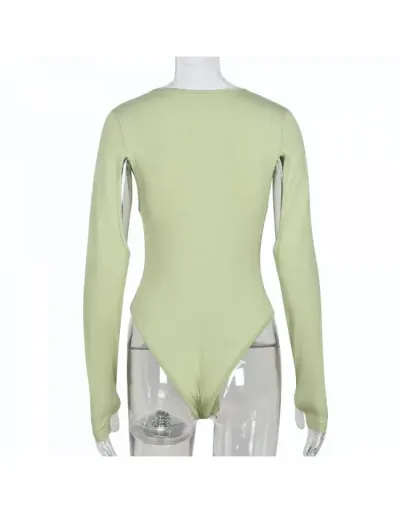 Replica Hollow-out Crewneck Fitted Bodysuits #802258 $29.93 USD for Wholesale