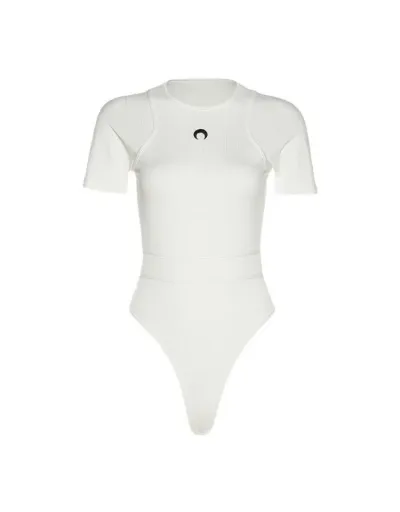 Replica Stylish Round Neck Short Sleeve Fitted Bodysuits Women #802266 $22.08 USD for Wholesale