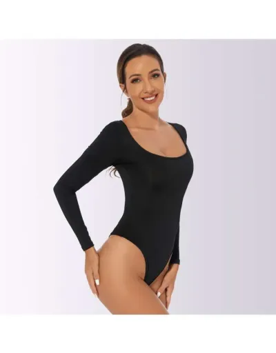 Replica Pure Color Long Sleeve Cotton Bodysuits #802276 $27.92 USD for Wholesale