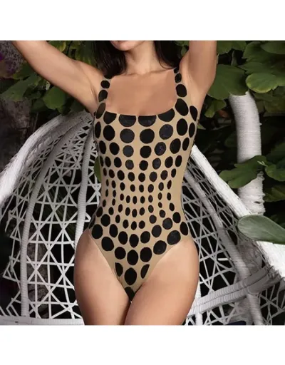 Polka Dots Spaghetti Straps Bodycon Bodysuits #802298 $30.60 USD, Wholesale Fashion Bodysuits