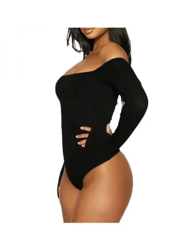 Replica Solid Color Bodycon Off-shoulders Bodysuits #802329 $19.92 USD for Wholesale