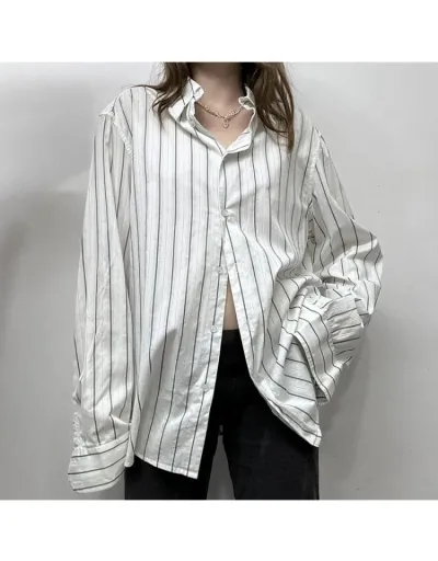 Striped Long Sleeve Cardigan Blouses #802378 $21.45 USD, Wholesale Fashion Blouses