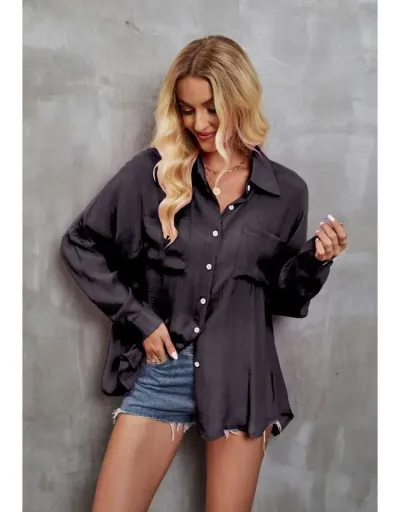 Solid Color Casual Blouses #802426 $29.48 USD, Wholesale Fashion Blouses