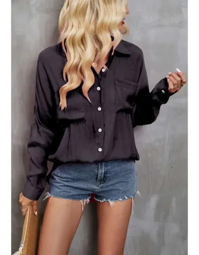 Replica Solid Color Casual Blouses #802426 $29.48 USD for Wholesale