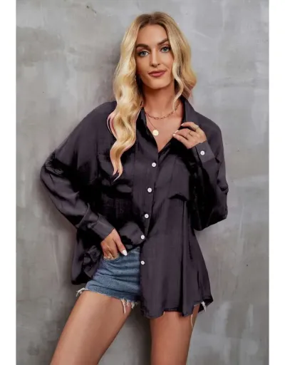 Replica Solid Color Casual Blouses #802426 $29.48 USD for Wholesale