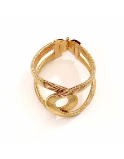 Replica Geometric Stainless Steel Annular Bracelet #802446 $8.86 USD for Wholesale