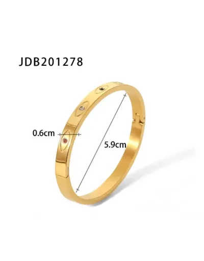 Replica Geometric Stainless Steel Annular Bracelet #802448 $20.15 USD for Wholesale