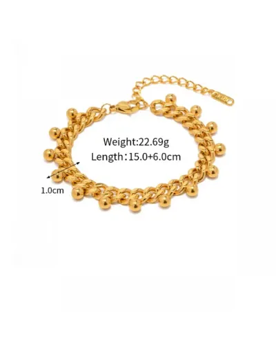 Replica Chain Fringe Stainless Steel Circular Bracelet #802450 $15.16 USD for Wholesale