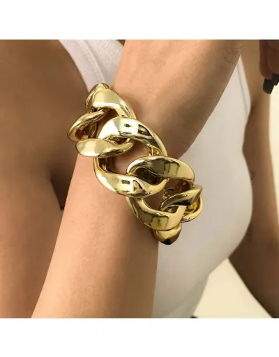 Chain Geometric Punk Plastic Bracelet #802460 $6.79 USD, Wholesale Fashion 