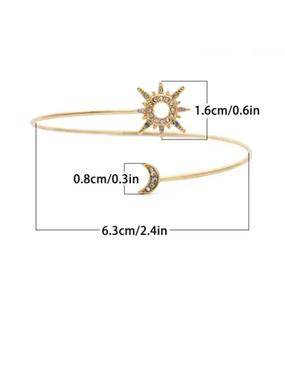 Replica Geometric Pattern Alloy Circular Bracelet #802469 $5.56 USD for Wholesale