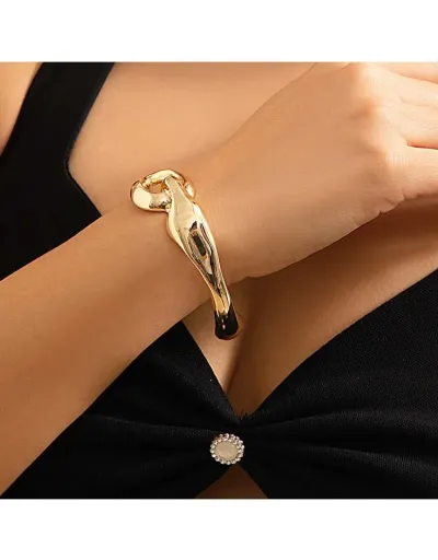 Replica Geometric Alloy Annular Bracelet #802472 $7.15 USD for Wholesale