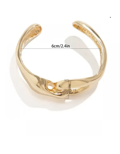 Replica Geometric Alloy Annular Bracelet #802472 $7.15 USD for Wholesale