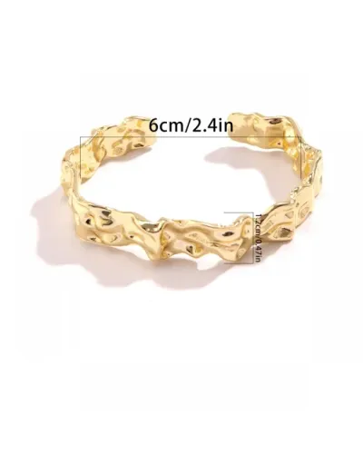 Replica Irregular Alloy Annular Bracelet #802475 $6.47 USD for Wholesale