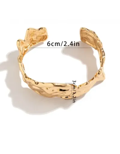 Replica Irregular Pattern Alloy Annular Bracelet #802476 $6.71 USD for Wholesale