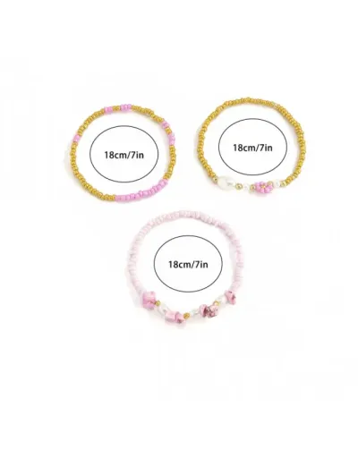 Replica Irregular Patchwork Mixed Material Annular Bracelet #802477 $6.67 USD for Wholesale