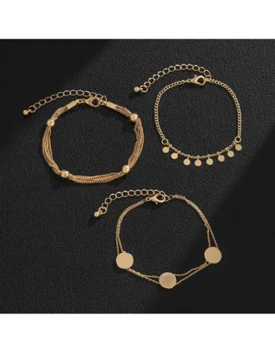 Replica Layered Fringe Alloy Circular Bracelet #802478 $8.68 USD for Wholesale