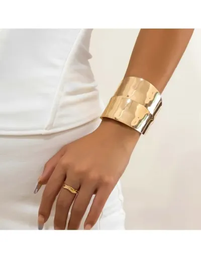 Irregular Geometric Metal Annular Bracelet #802479 $6.45 USD, Wholesale Fashion 