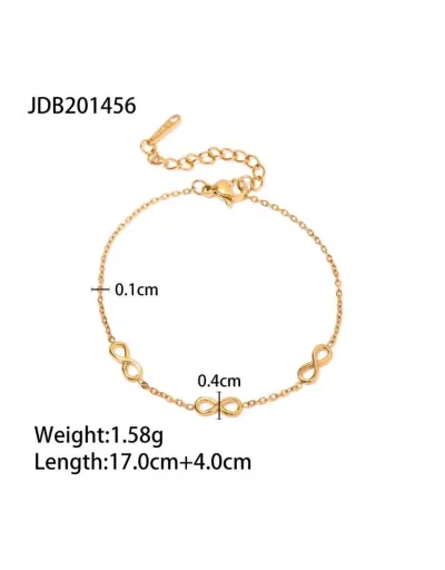 Replica Chain Pattern Stainless Steel Annular Bracelet #802482 $10.82 USD for Wholesale