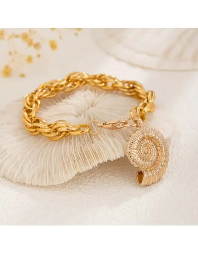 Replica Chain Shell Alloy Annular Bracelet #802486 $9.27 USD for Wholesale