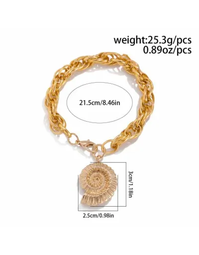 Replica Chain Shell Alloy Annular Bracelet #802486 $9.27 USD for Wholesale