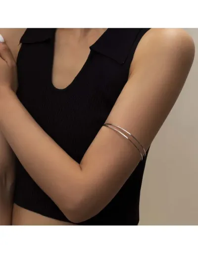 Replica Layered Geometric Alloy Annular Bracelet #802487 $5.77 USD for Wholesale