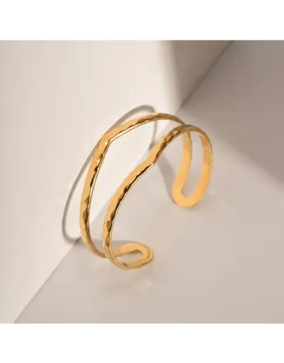 Replica Irregular Alloy Circular Bracelet #802491 $18.68 USD for Wholesale