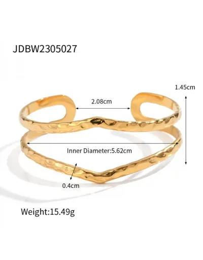 Replica Irregular Alloy Circular Bracelet #802491 $18.68 USD for Wholesale