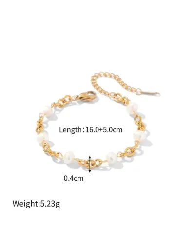 Replica Patchwork Stainless Steel Circular Bracelet #802492 $10.82 USD for Wholesale