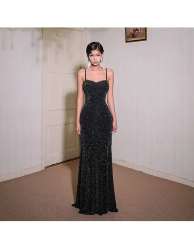 Sleeveless Lace Detail Shiny Maxi Dress #802515 $33.59 USD, Wholesale Fashion 