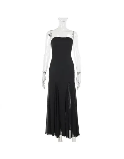 Replica Elegant Gauze Patchwork Sleeveless Maxi Dress #802542 $37.62 USD for Wholesale