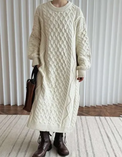 Replica Cabe Knit Cozy Loose Sweater Maxi Dress #802564 $124.96 USD for Wholesale